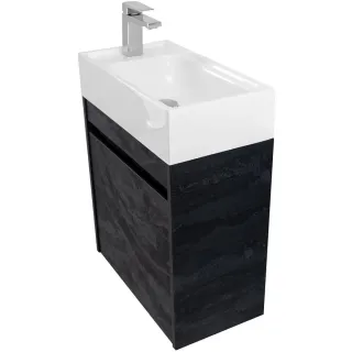 Тумба под раковину ArtMax Family Family-M-500-1D-SO-HC 50 см угольный камень